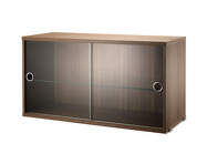 Skrinka Display Cabinet with Sliding Doors, walnut