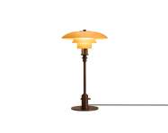 Stolná lampa PH 2/1, aged brass/yellow glass