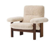 Kreslo Brasilia Lounge Chair, Sheepskin nature/dark stained oak