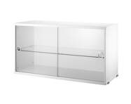 Skrinka Display Cabinet with Sliding Doors, white