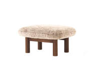 Ottoman Brasilia, Sheepskin nature/dark stained oak