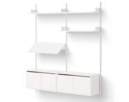 Policová zostava Living Shelf Cabinets Low w. Doors, white/white