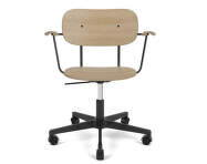 Kancelárska stolička Co Task Chair s podrúčkami, black/natural oak