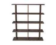 Knižnica Kona Bookcase 2x4, dark stained