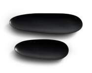 Drevené tácky Thin Oval Boards, mahogany black