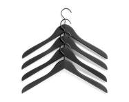 Ramienka Soft Coat Hanger Slim Black, set 4ks