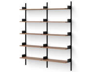 Policová zostava Library Shelf 1900, walnut/black