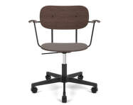 Kancelárska stolička Co Task Chair s podrúčkami, black/dark oak